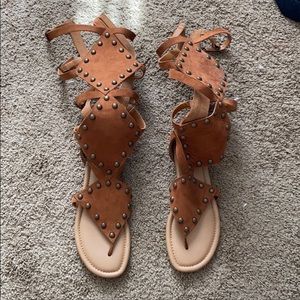 Torrid gladiator tall zip up sandals women’s 12